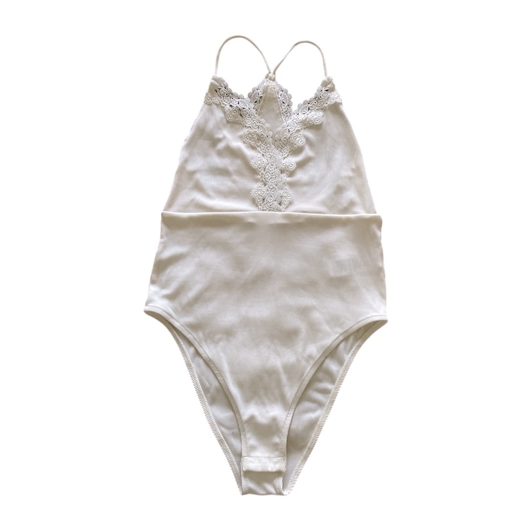 NEW TOPSHOP Cream Bodysuit. Size US 8